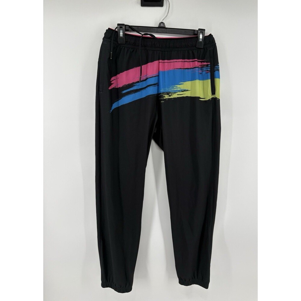 Chubbies Ultimate Sport Jogger The Living Colors Retro Mens M Black Multicolor